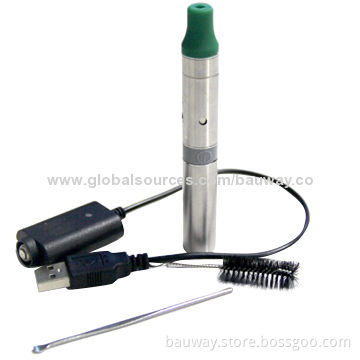 500mAh Tobacco Leaf Mini Dry Herb Vaporizer E Cigarette, Measures 102.5 x 14mm